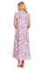  Mud Pie Adair Tiered Maxi Dress - Pink, short ruffle sleeve ,v-neckline, tiered, printed floral maxi