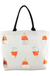 Mud Pie Halloween Sparkle Tote - White Candy Corn