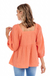 Mud Pie Sydney Top - Coral, 3/4 balloon sleeve, square neck, smocked, babydoll style