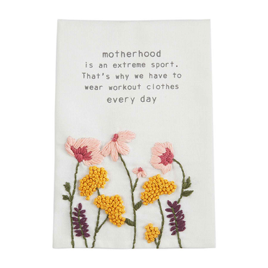 Mud Pie Motherhood Mom Floral Dish Towel