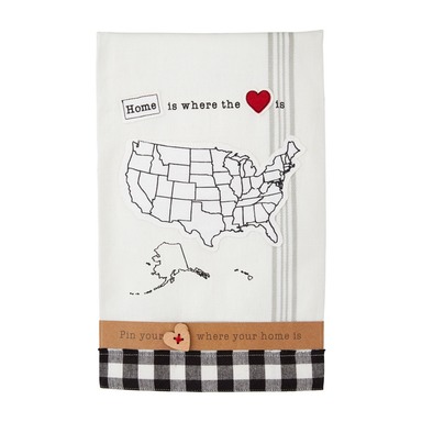 Mud Pie Home Is Where The Heart Is Dish Towel