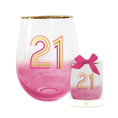Mary Square Stemless Wine Glass - Ombre 21