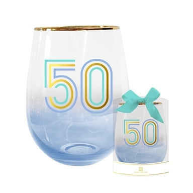 Mary Square Stemless Wine Glass - Ombre 50