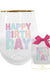 Mary Square Stemless Wine Glass - Happy Birthday