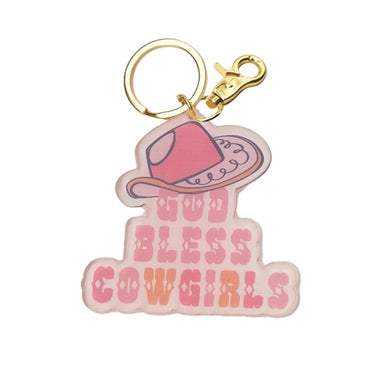 Mary Square Acrylic Keychain - God Bless Cowgirls