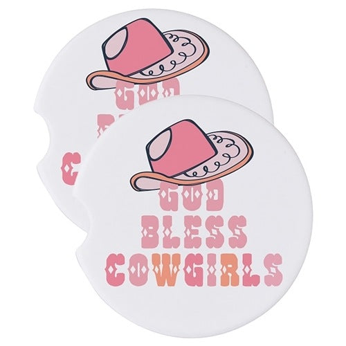 Mary Square Car Coaster - God Bless Cowgirls