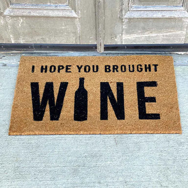The Royal Standard Coir Doormat - I Hope You Brought Wine
