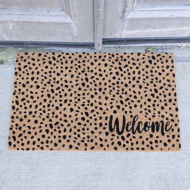 The Royal Standard Coir Doormat - Welcome Cheetah