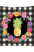 Evergreen Pineapple Plaid Floral Interchangeable Pillow Cover