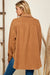 Twentyten Piper Shacket - Camel- long sleeves, button down, pocket front, collared, button cuff, curvy
