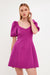 English Factory Roxanne Dress -Orchid, mini dress, puff sleeves, sweetheart neckline