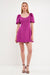 English Factory Roxanne Dress -Orchid, mini dress, puff sleeves, sweetheart neckline