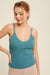 Listicle Margaret Tank - Jade, sweater weave, ribbed, v-neckline, spaghetti strap, fitted