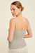 Listicle Margaret Tank - Heather Grey, sweater weave, ribbed, v-neckline, spaghetti strap, fitted