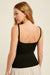 Listicle Margaret Tank - Black, sweater weave, ribbed, v-neckline, spaghetti strap, fitted