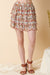 Mittoshop Pleated Floral Tiered Mini Skirt - Sand