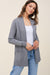 Staccato Harvest Cardigan - Grey, long sleeves, open front, front pockets