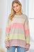 Andree by Unit Steve Sweater - Multi, long sleeve , round neck, pullover, striped, curvy