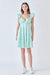 English Factory Picnic Paradise Dress-Green, ruffle sleeves, sweetheart neckline, gingham print, tiered, side zipper