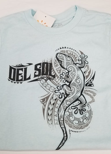 Del Sol Color Changing Tribal Gecko Tee - Ice Blue