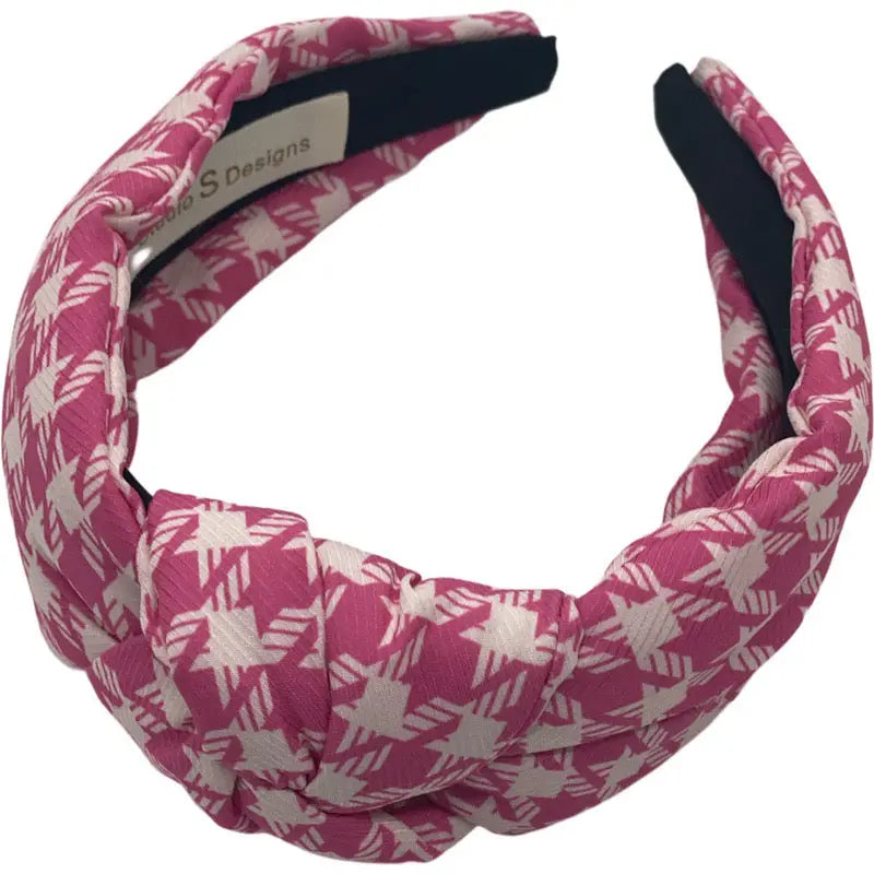 Studio S Designs Pink Houndstooth Headband