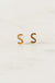 Michelle McDowell Luxe Ingrid Initial Earrings - Gold S