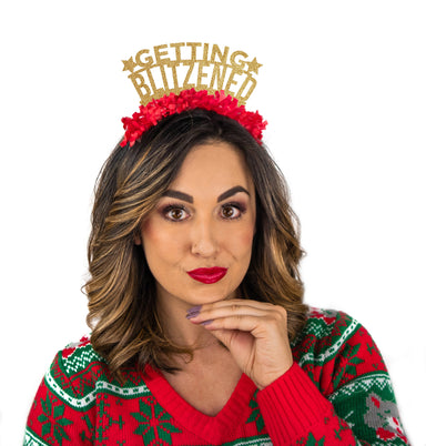 Festive Gal Getting Blitzened Holiday Crown