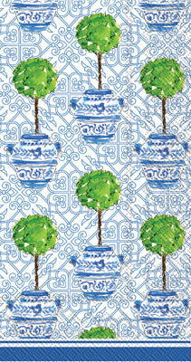 Blue Topiary Guest Napkins