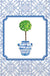 Boston International Blue Topiary Napkins