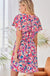 Andree by Unit Marietta Dress - Multi, patterned, v-neck, babydoll, short sleeve, curvy