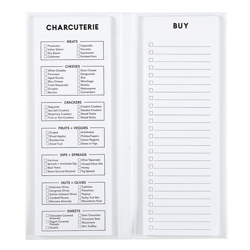 Santa Barbara Design Studio Charcuterie List Planner - White