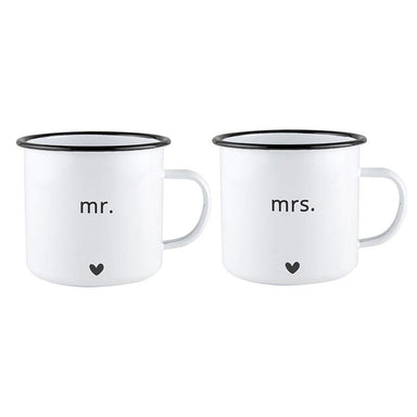 Santa Barbara Design Studio Wedding Enamel Mug Set - Mr & Mrs