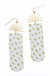 Jane Marie Gold Sun Burst White Round Earring