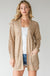 Jodifl Veronica Cardigan - Taupe, open knit, pockets, long sleeves, lightweight