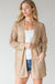 Jodifl Veronica Cardigan - Taupe, open knit, pockets, long sleeves, lightweight