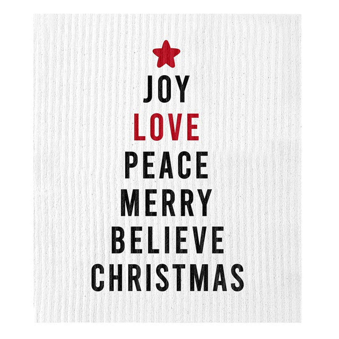 Holiday Organic Dish Cloths-Joy Love Peace