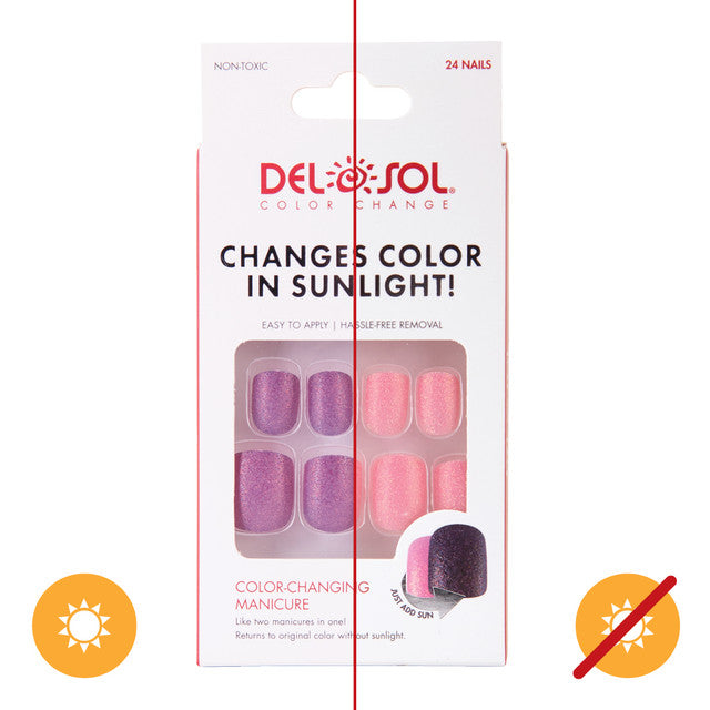 Del Sol Color Changing Press-On Nails- Sugar pop