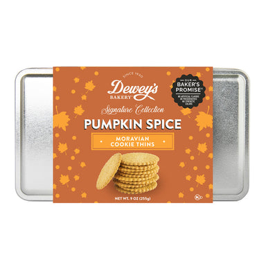 Dewey’s Pumpkin Spice Moravian Cookie Thins 9 oz. Gift Tin