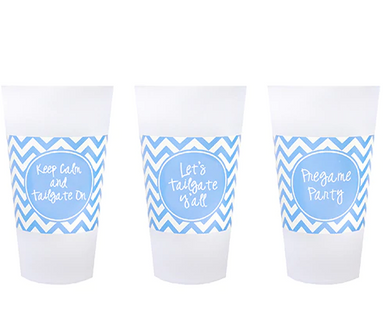 Mainstreet Collection Light Blue/White Tailgate Tumblers