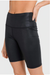 Monob Foil High Waist Biker Shorts - Black