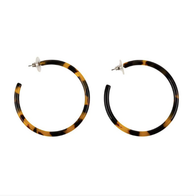 Mainstreet Collection Large Tortoise Hoops