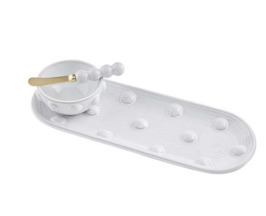 Mud Pie Dotted Dip and Tray Set