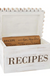 Mud Pie White Beaded Recipe Box