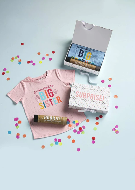Mud Pie Pink Promoted Sibling Gift Set (2T-5T)