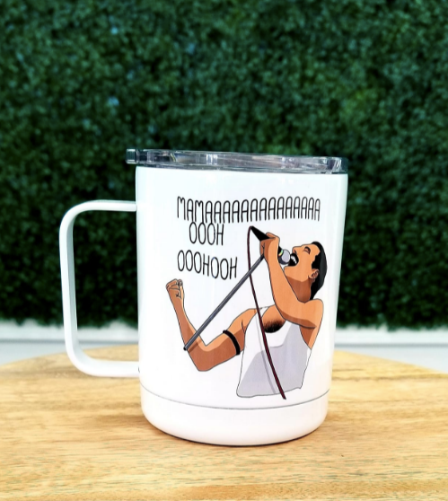 Mugsby Mama With Man Singing Travel Cup