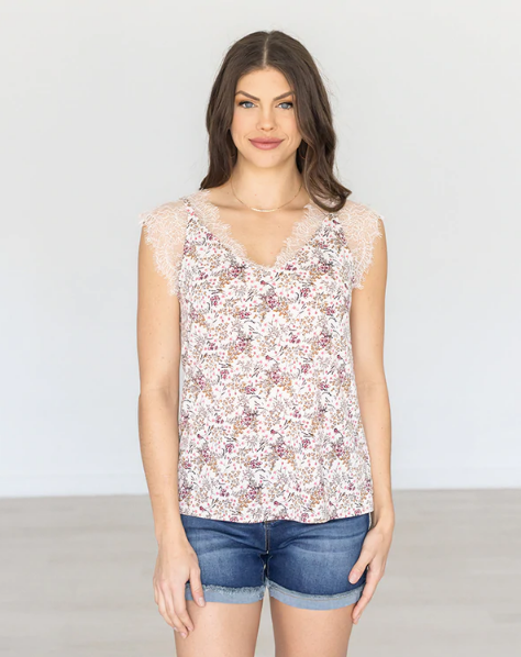 Grace and Lace V-Neck Floral Cami