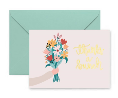 Mary Square Thanks A Bunch Greeting Card