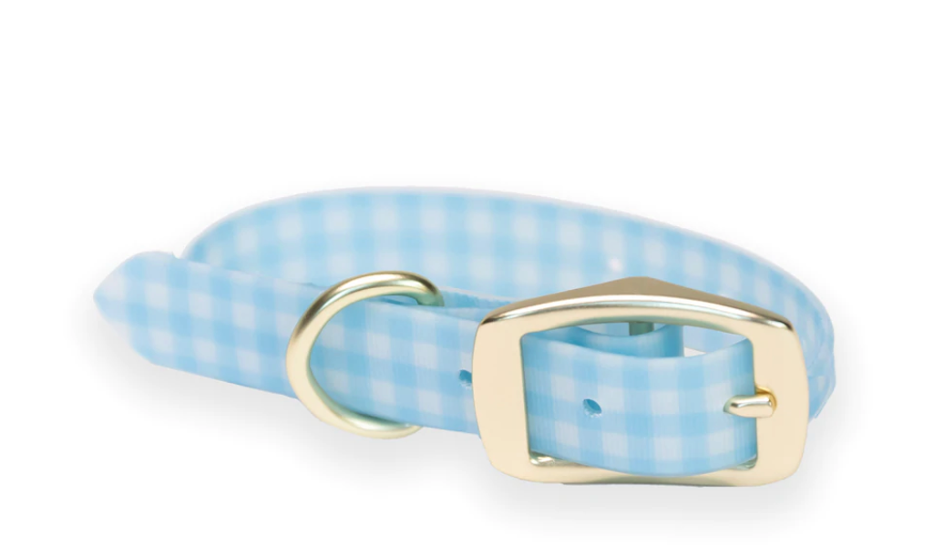 Mary Square Large Dog Collar - Gathered Goods Blue