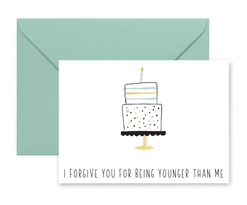 Mary Square Younger Than Me Greeting Card