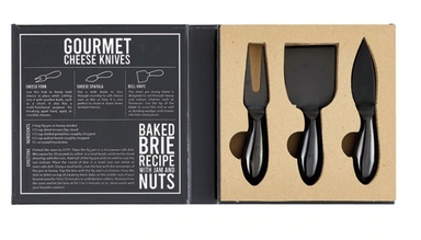 Santa Barbara Design Studio Matte Black Cheese Knives Set